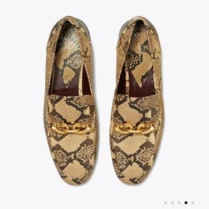 TORY BURCH JESSA LOAFER, DESERT DUST, SNAKE, NWOB